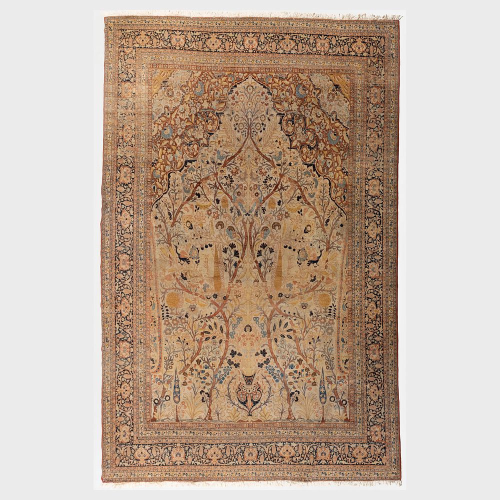 Appraisal: Persian Tabriz Carpet ft in x ft in Stark Carpets