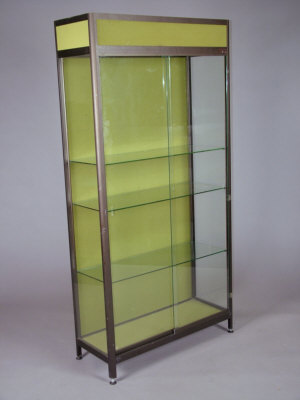 Appraisal: A set of four studio host vitrines with adjustable glass