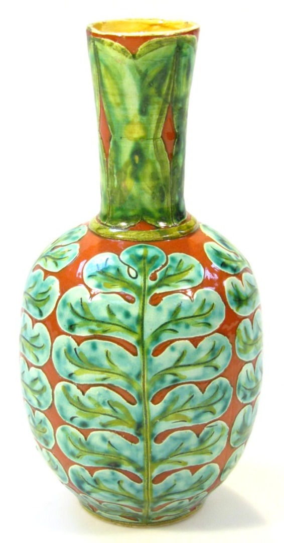 Appraisal: A D J S R studio vase the shouldered body