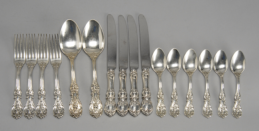 Appraisal: SIXTEEN PIECES OF STERLING SILVER FLATWARE BY REED BARTON In