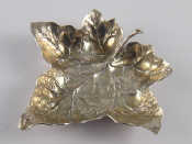 Appraisal: A silver naturalistic leaf dish by Bucellati Italian assay wt