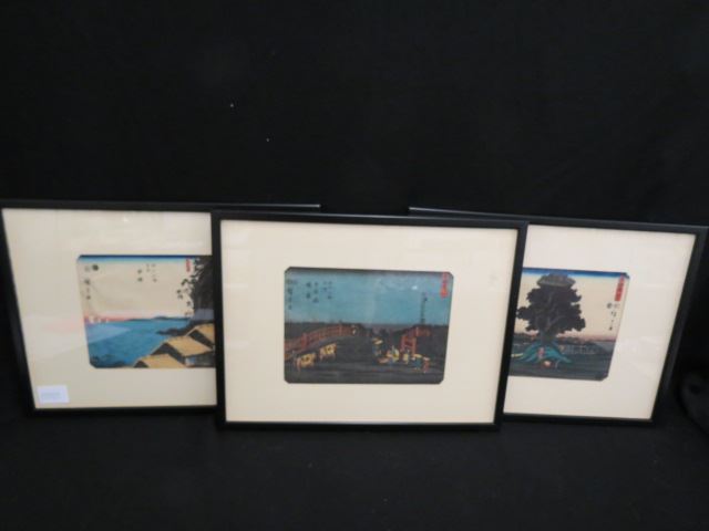 Appraisal: Japanese Woodblock Prints each image aprox x