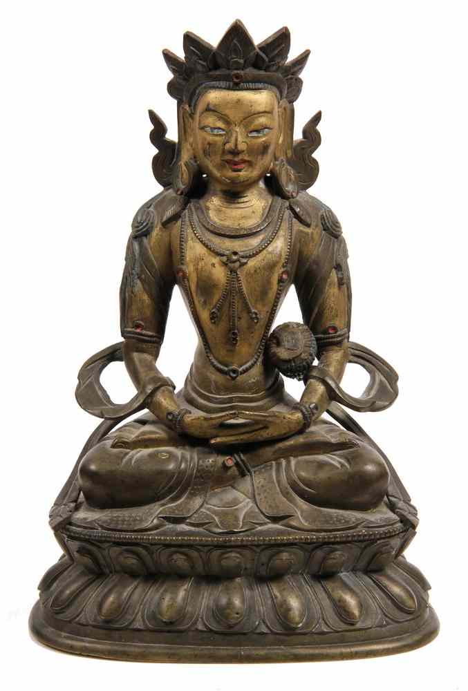 Appraisal: EARLY BRONZE BUDDHIST STATUE - th c or earlier Bronze