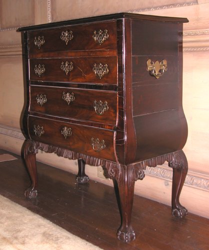 Appraisal: Title English Chippendale Style Mahogany Fall Front Desk claw and