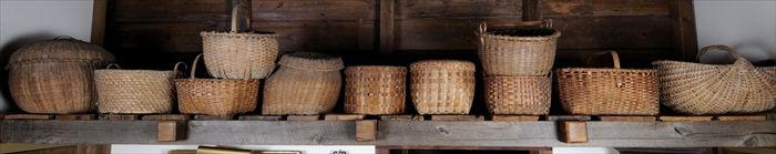 Appraisal: ELEVEN BASKETS Including two splint baskets with arched handles a