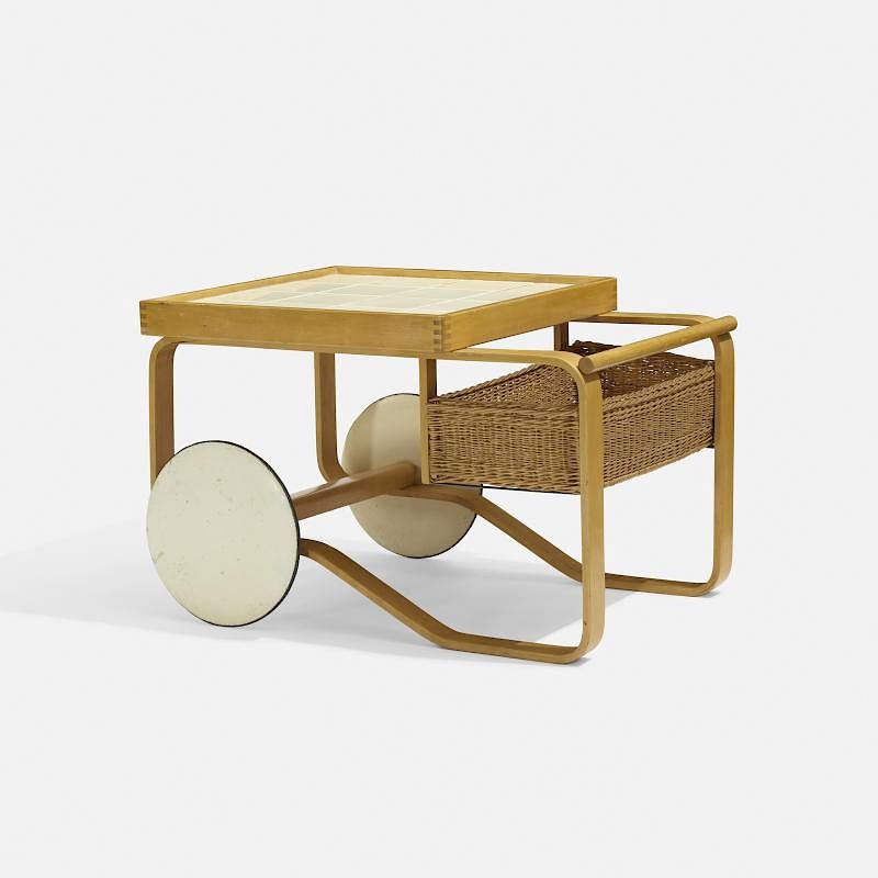 Appraisal: Alvar Aalto tea trolley Alvar Aalto tea trolley Artek Finland