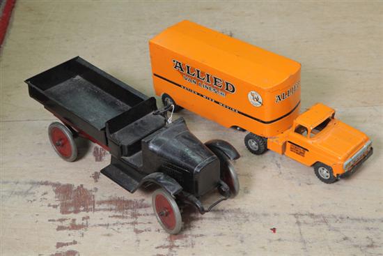 Appraisal: TWO LARGE SHEET METAL TRUCKS One Allied Van Lines with