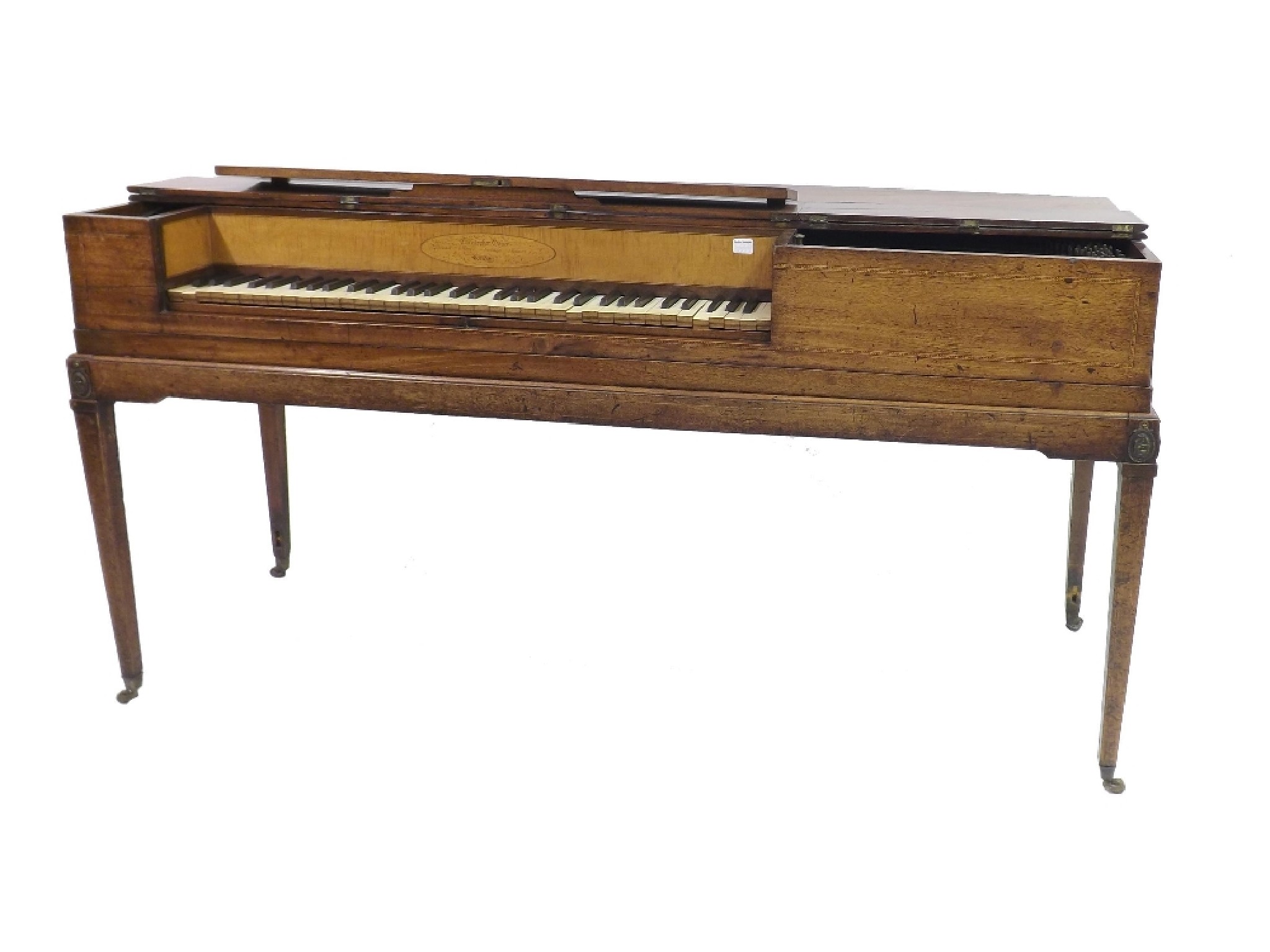 Appraisal: Late th century mahogany cased square piano in need of