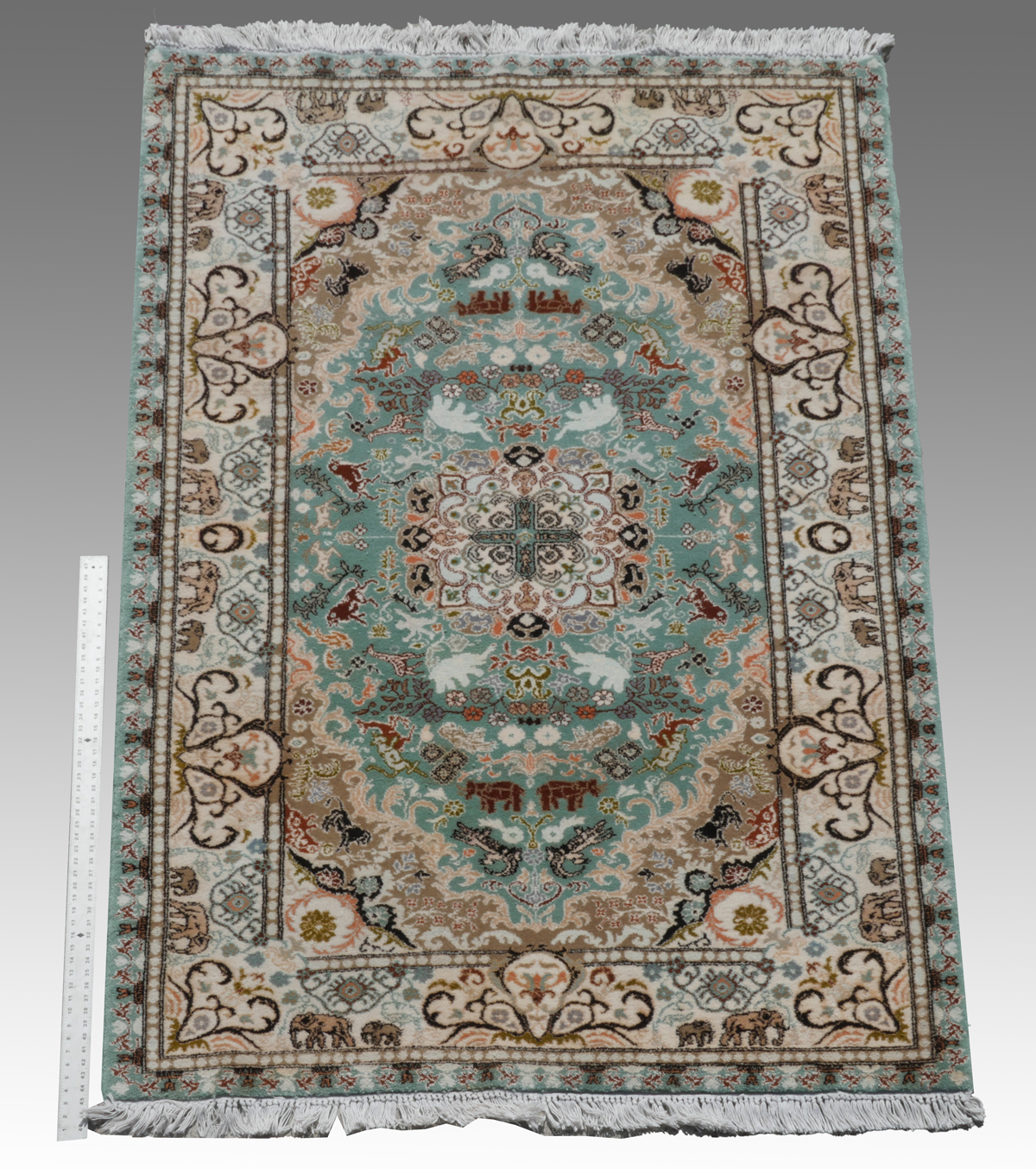 Appraisal: INDO PERSIAN HAND KNOTTED WOOL RUG ' '' X '