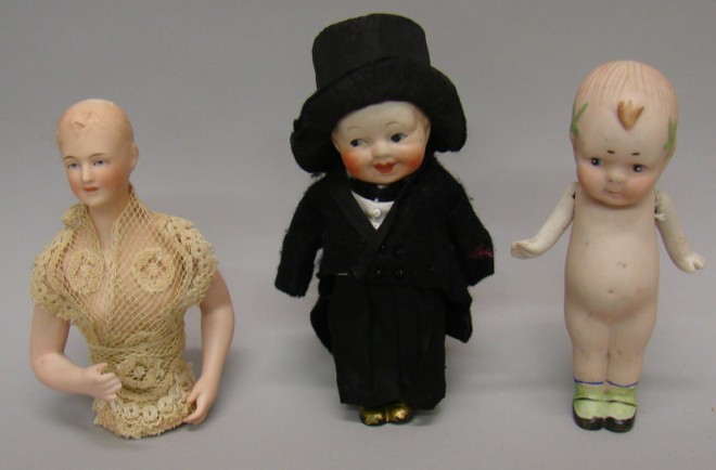 Appraisal: Lot of dolls Doll dressed as a groom with top