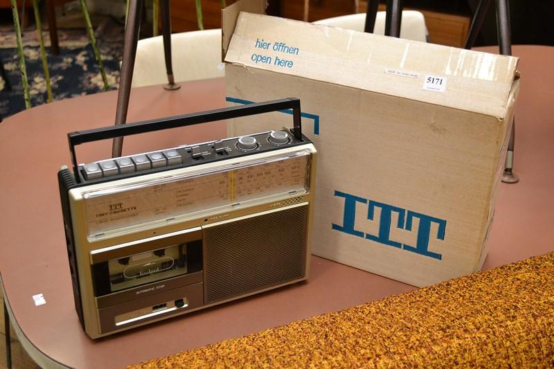 Appraisal: A ITT TINY CASSETTE RADIO RECORDER A ITT TINY CASSETTE