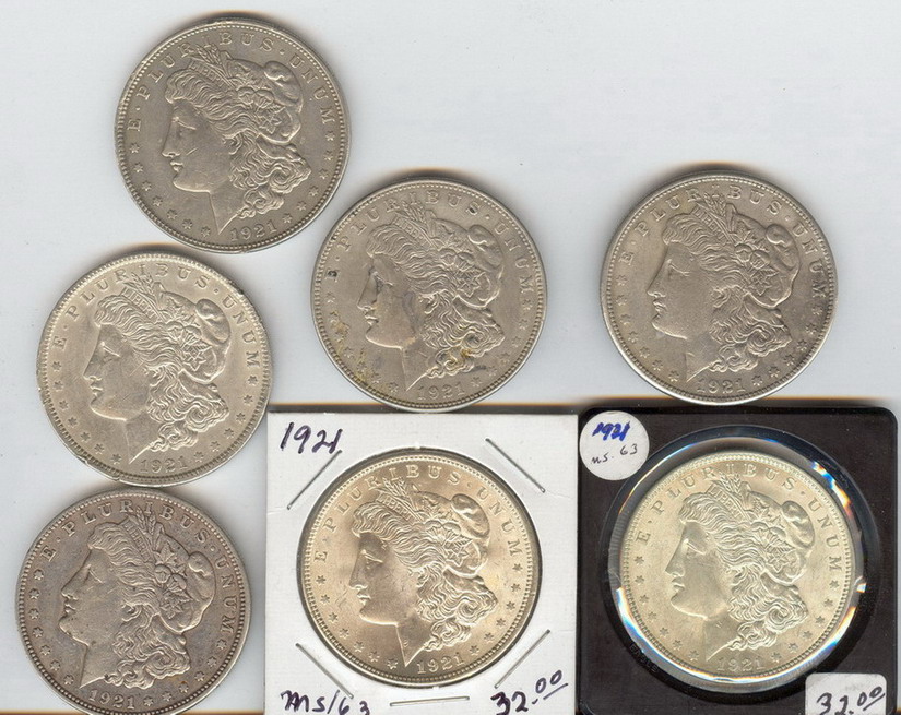 Appraisal: - U S MORGAN SILVER DOLLARS As found in estate