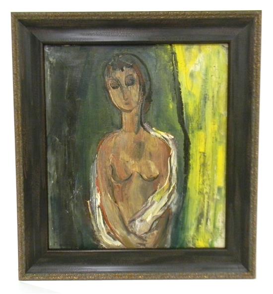 Appraisal: Marion Huse American - Female Length Nude oil on canvas