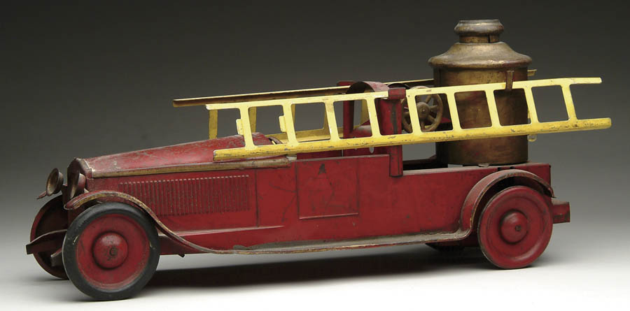 Appraisal: TURNER FIRE PUMPER WAGON Early motorized fire pumper with elongated