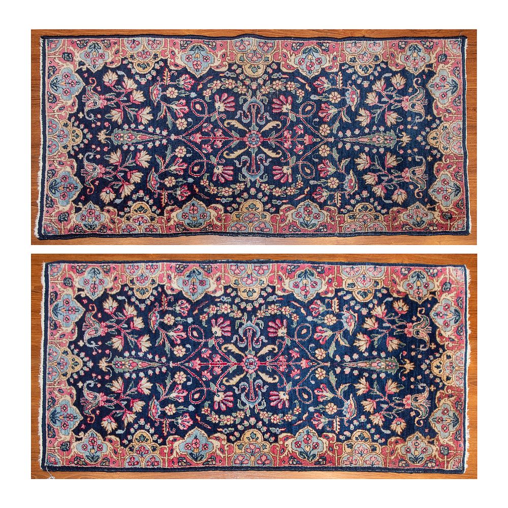 Appraisal: Pair of Semi-Antique Kerman Rugs Persia x Second quarter- th