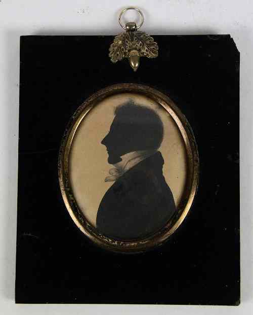 Appraisal: Attributed to J H Gillespie A Gentleman profile to the