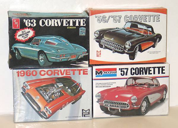 Appraisal: Plastic Boxed th Corvette Kits Boxed lot consisting of assorted