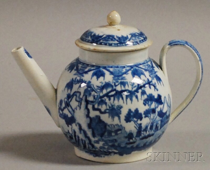 Appraisal: Small English Blue and White Transfer Oriental Scene Decorated Pearlware