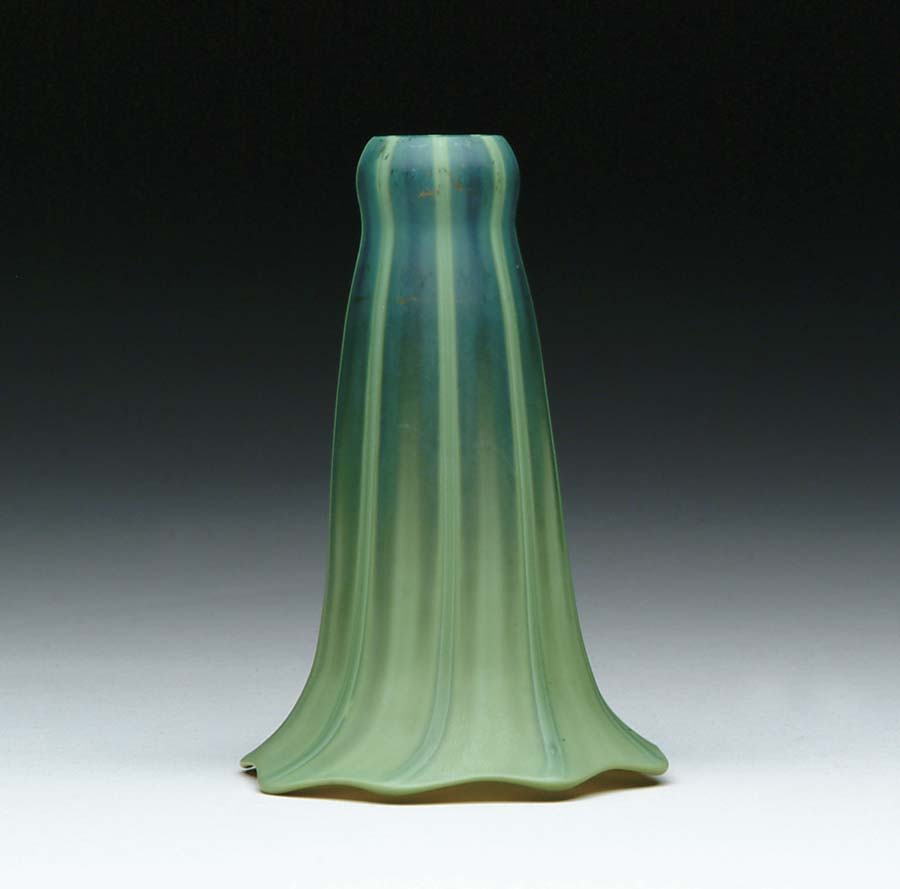 Appraisal: TIFFANY LILY SHADE Beautiful Tiffany lily has light green ribbed