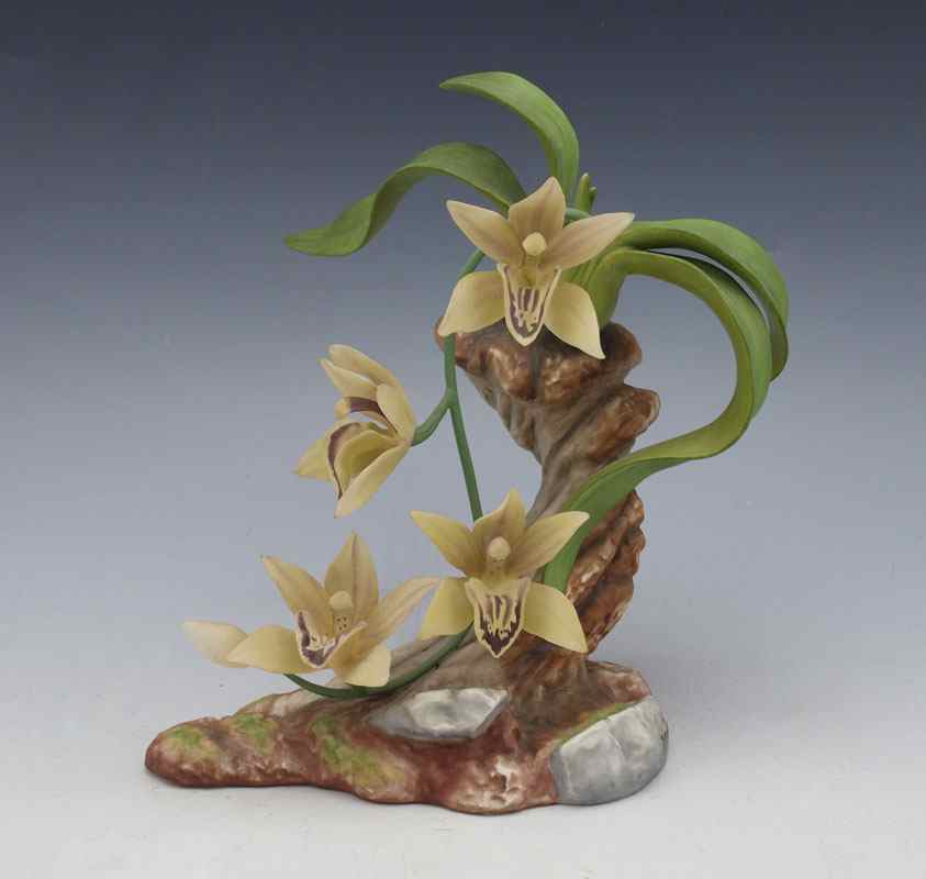 Appraisal: BOEHM PORCELAIN YELLOW ORCHID Limited issue this is number year