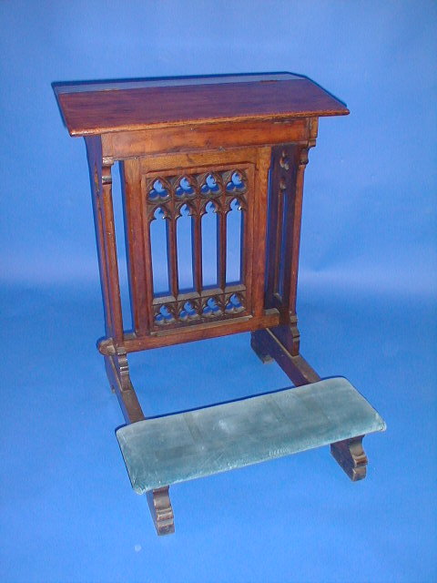 Appraisal: A thC oak Gothic prayer lectern cm high cm wide