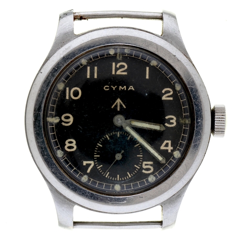 Appraisal: A British Military Issue Cyma wristwatch calibre movement No case