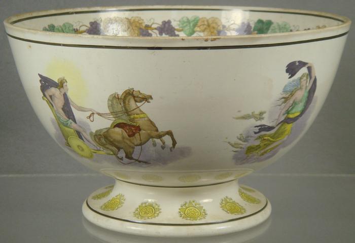 Appraisal: French earthenware bowl with classical decoration makers mark hairline some