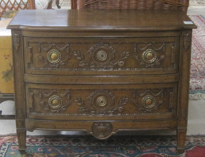 Appraisal: TWO-DRAWER PETITE COMMODE Folio Collection Henredon Fine Furniture Co Dimensions