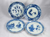 Appraisal: A group of four blue and white early th century