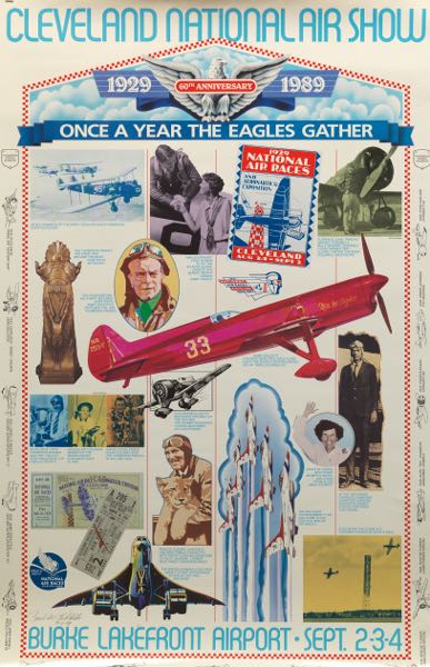 Appraisal: CLEVELAND AIR SHOW POSTER x Cleveland National Air Show Once