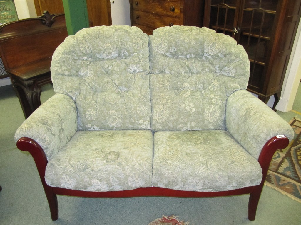 Appraisal: Cintique style floral upholstered two seater settee