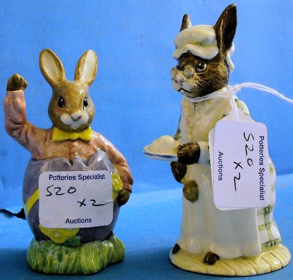 Appraisal: Royal Doulton Bunnykins Figures Easter Surprise DB USA Colorway and