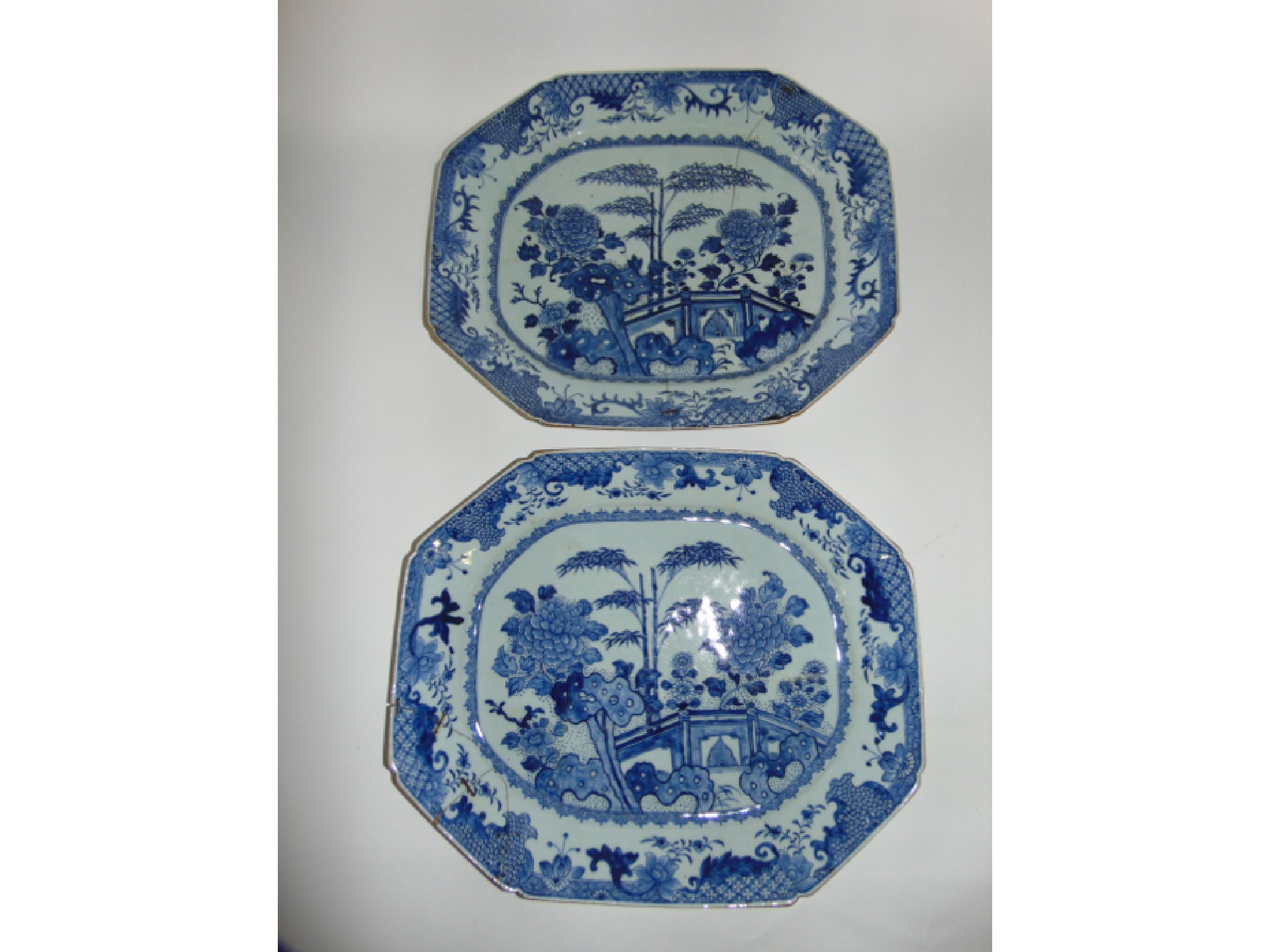 Appraisal: A pair of early th century blue and white meat