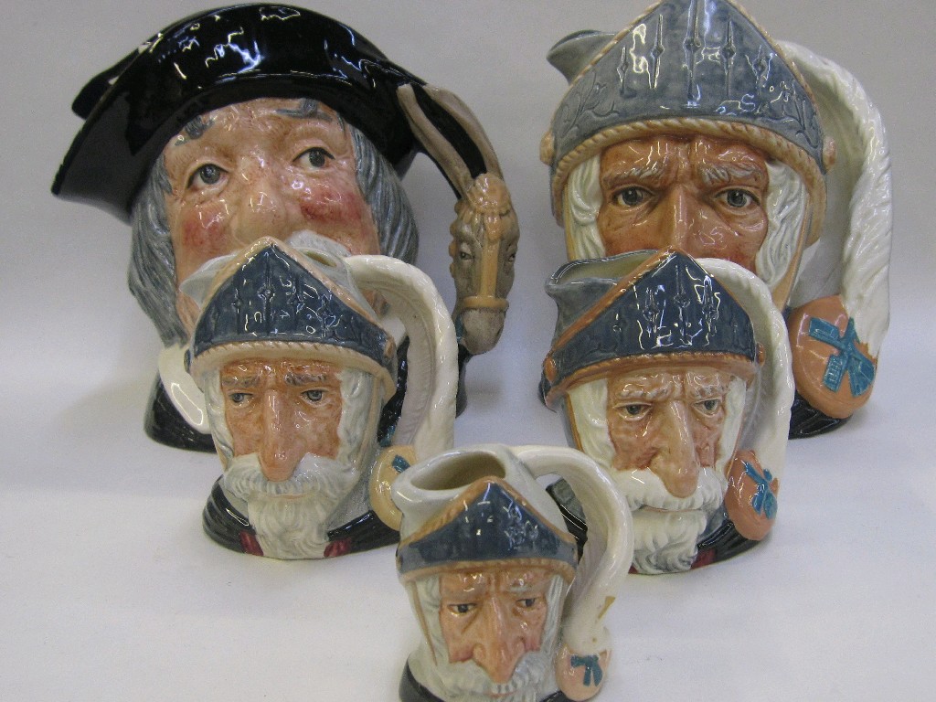 Appraisal: Four various versions of Royal Doulton Don Quixote and another