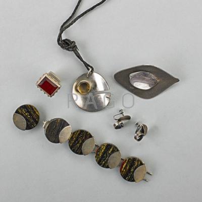 Appraisal: MODERN AND STUDIO SILVER JEWELRY th C Ume Helmuth Moltke