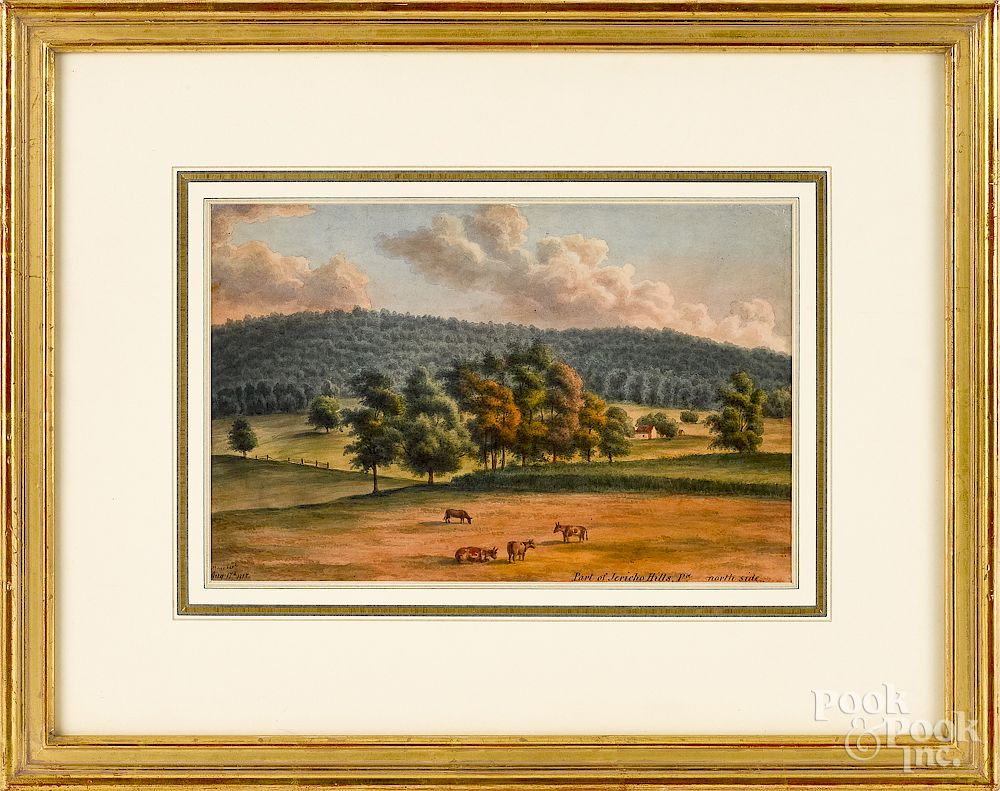 Appraisal: Augustus Kollner two watercolor views Augustus Kollner American - two