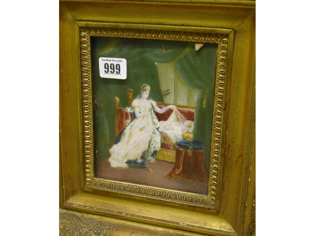 Appraisal: th century French Miniature School - the Empress Josephine sat