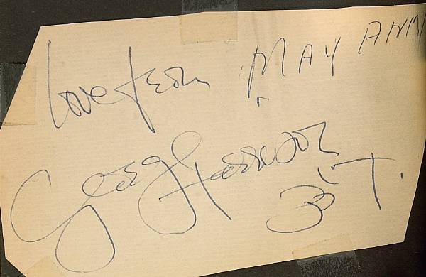 Appraisal: A George Harrison and many others collection of signatures in