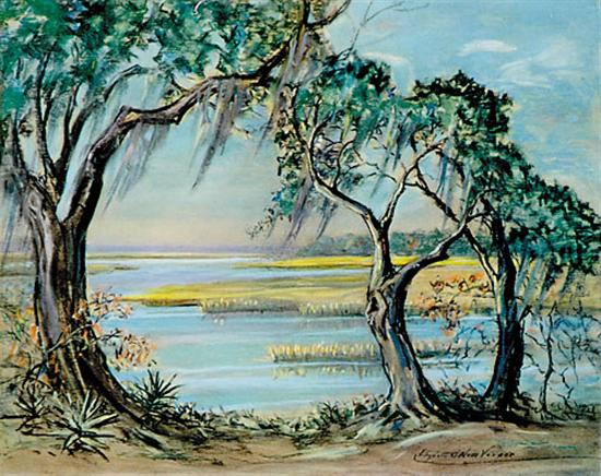 Appraisal: Elizabeth O'Neill Verner South Carolina - SOUTH CAROLINA COASTAL SCENEcolor