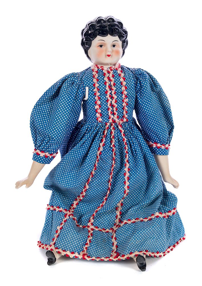 Appraisal: Antique Molded China Doll Good condition with normal wear Please