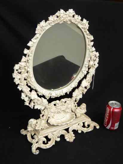 Appraisal: Cast iron dresser mirror