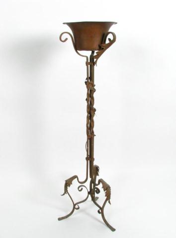 Appraisal: Plant Stand with Urn metal in copper color