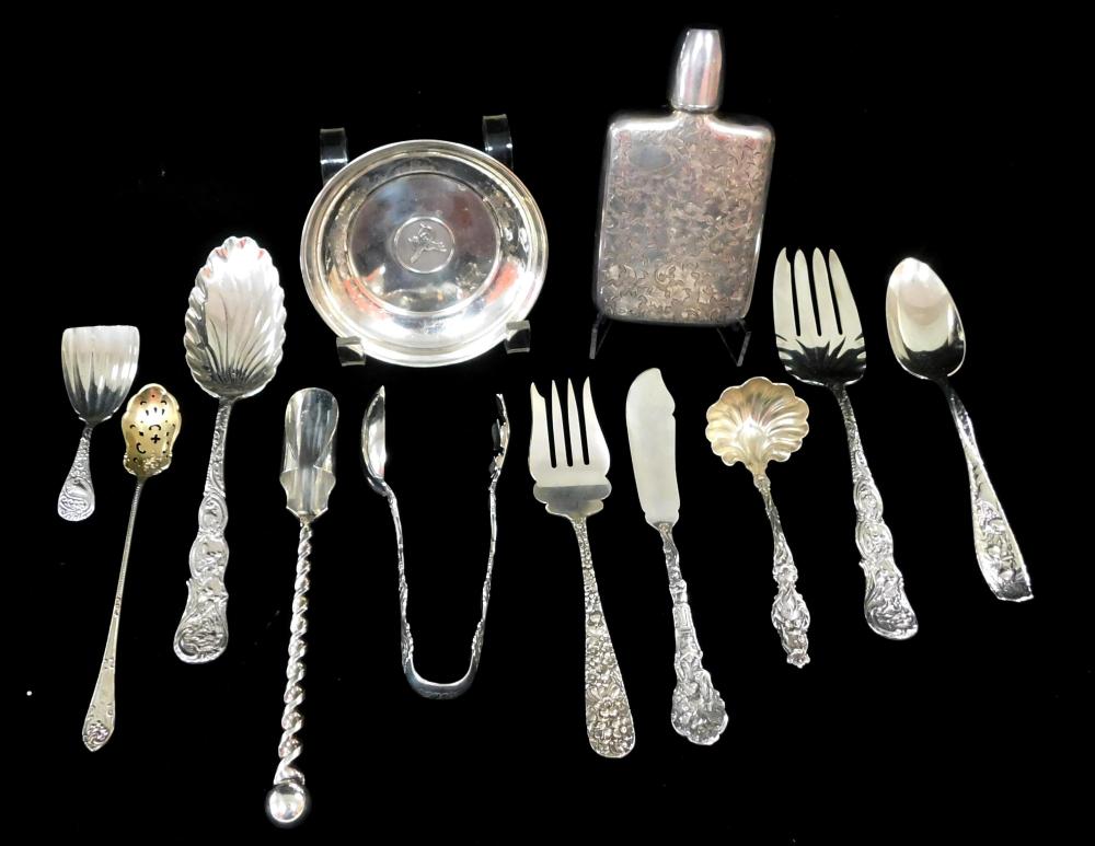 Appraisal: SILVER Twelve pieces of assorted serving ware etc ten pieces