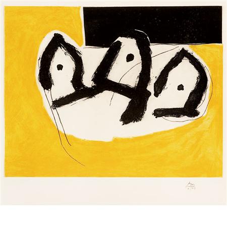 Appraisal: Robert Motherwell SIRENS I Etching and aquatint printed in black