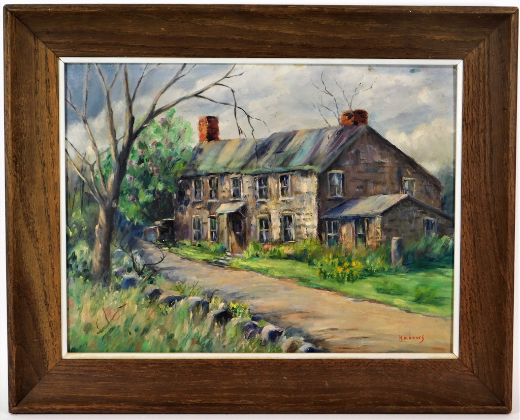 Appraisal: HELEN AUBOURG IMPRESSIONIST COUNTRY HOUSE PAINTING Massachusetts th CenturyImpressionist work