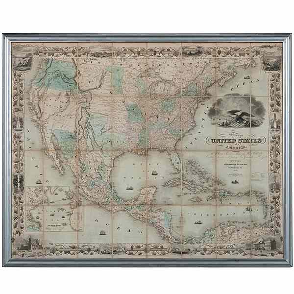 Appraisal: Colton's Map of the U S Showing California Gold Fields