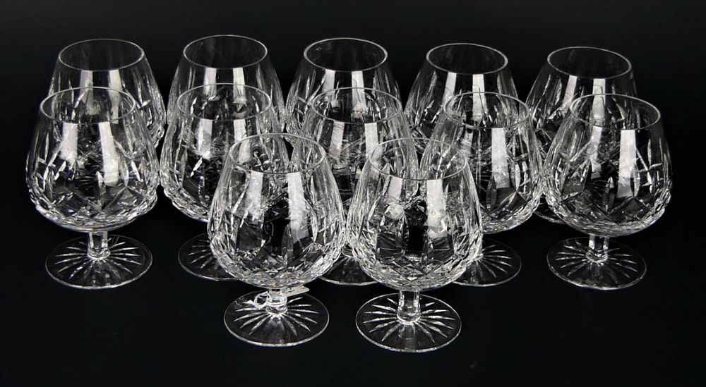 Appraisal: WATERFORD LISMORE BRANDY STEMWARE GLASSES A set of Waterford Irish