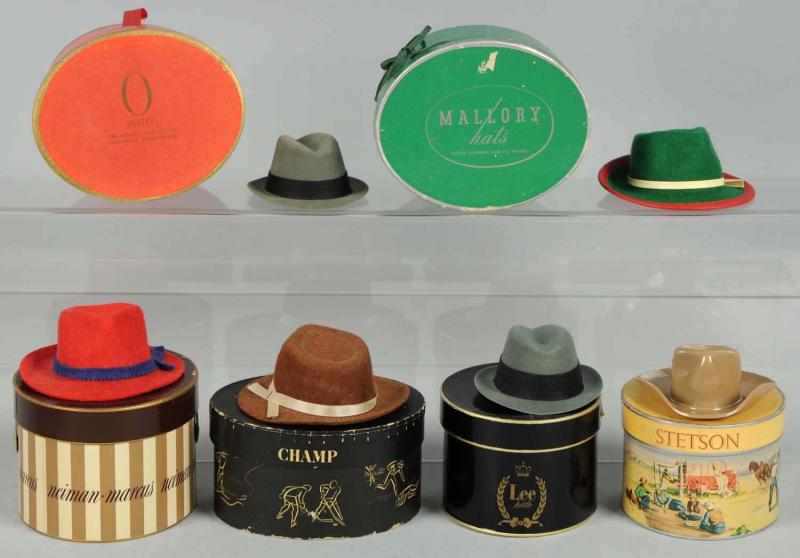 Appraisal: Lot of Miniature Hat Boxes with Hats Nice assortment and