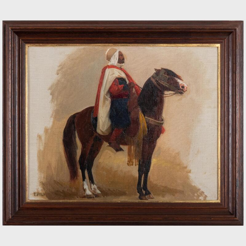 Appraisal: Isidore Pils - Arab Chief on Horseback Oil on canvas