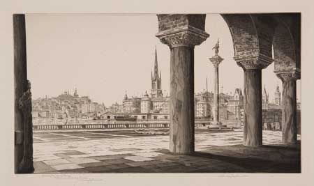 Appraisal: JOHN TAYLOR ARMS Stockholm Etching and aquatint x mm x